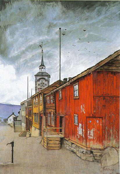 Harald Sohlberg Fra Roros oil painting image